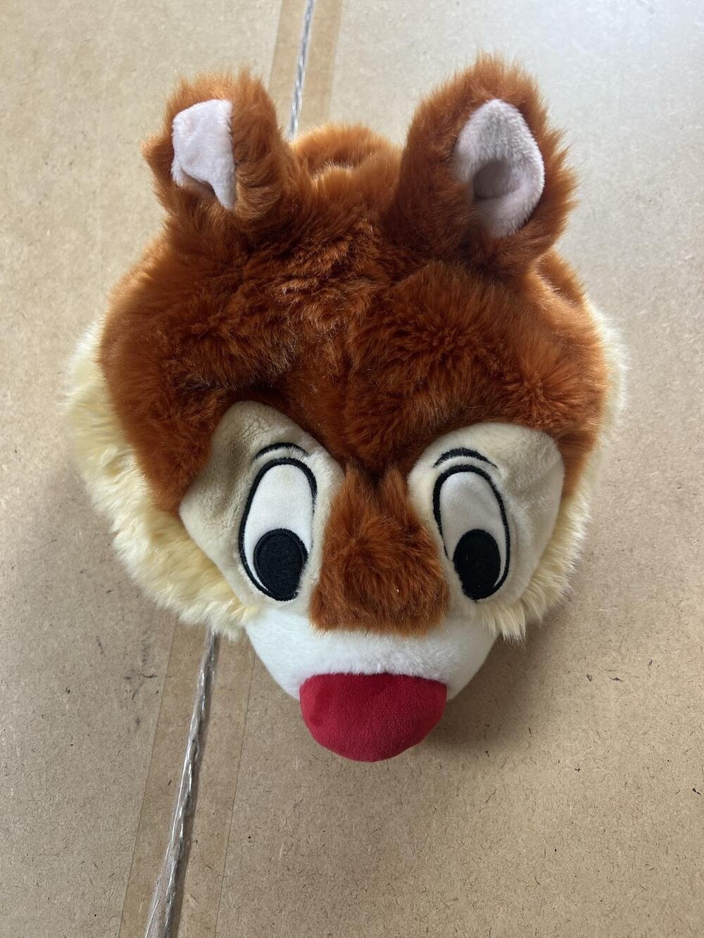 Disney Parks Beanie Hat Mens One Size Brown Chip 'n Dale Lined Insulated Winter